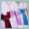 Sashes Gold Spandex Stoel Sash Band Blue Pink Stretch 15 kleuren voor Decoratie Drop levering 2021 YYDHHOME OT4YO