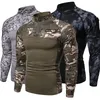 Fashion Men s Top Tactical Camouflage Athletic T shirts Long Sleeve Men Military Combat Shirt Army Clothing 220712