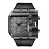 OULM 3364 Bracelet en cuir de luxe Men sur le nouveau Style Fashion Sport Militarz Quartz montre la garde-temps