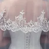 Elegante duas camadas de renda véu de noiva com femininos de casamento femininos de casamento branco marfim