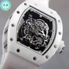 Luxury Mens Mechanics Watch Richa Milles Minority Ceramic Female White Sapphire Holuched Out Full-Automatic Mechanical Milemir RM055