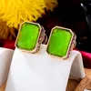 GODKI Famous Fireworks Stud Earrings for Women Wedding Cubic Zircon Fashion Engagement Party Jewelry pendientes mujer moda 2205051527438