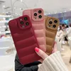 Designer phone cases Fashion Brand Down Jacket Phone Case For iPhone 13 12 11 Pro Max X XS XR 7 8 Plus SE Solid color Soft Silicone Cover