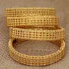 4pcs / lot de mariage au milieu-orient Brâches or pour femmes Dubaï Bride Gift Ethiopian Bracelet Africa Bangle Bengal Jewelry 24k Charm 220702