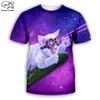 Heren t-shirts plstar cosmos merk vrouwen/mannen 3D print hiphop t-shirt gekke kat pizza streetwear zomer tops xs-7xlmen's
