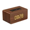 W5C Altoparlante Bluetooth Versione orologio Chip di legno Riproduzione radio FM Sveglia Suono Altoparlante creativo retrò