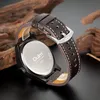 Wristwatches Oulm Sport Watches Men Decorative Compass Unique Design Male Quartz Clock Men's Leather Strap Casual Wrist Watch Man Hect22