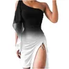 Casual Dresses For Women's Workwear Bachelorette Party Raglan Sleeves Working Uniform Cold Shoulder Uniforms WomanCasual CasualCasual