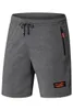 Summer Shorts for Men Sports Bermuda Casual Gyms Sweatpants Drawstring Short Pants with Zipper Pockets 220621
