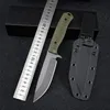 Coltello dritto di sopravvivenza 539GY di alta qualità DC53 Rivestimento in titanio Lama Drop Point Full Tang G10 Coltelli a lama fissa con Kydex