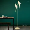 Vloerlampen LED Bird Paper lamp Home Deco Modern goud staande slaapkamer woonkamer origami lichte studie lezing naast lampvloer