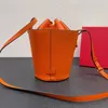 Mehrfarbige Eimer -Taschen Modekette passende Umhängetaschen Frauen Designer Luxus Crossbody Bag Retro Vielseitige Handtaschen Mädchen Freizeitbetriebe Leder Geldbörsen