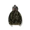 Designer huvtröja dam populärt hajmönster Sportwear Camouflage hoodies med dragkedja hög kvalitet Jacka storlek M-XXXL -