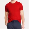 T-shirts hommes été broderie petit cheval T-shirt à manches courtes Hombre 100% coton décontracté col rond homme couleur unie hauts