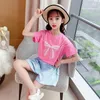Clothing Sets Girls Summer Clothes Big Bow Tshirt Short Costume For Girl Casual Style Children ClothesClothing