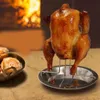 Köksredskap 1Set Grill Grillning Bakning Matlagning Pannor Non-Stick Chicken Roaster Rack med Bowl BBQ Tillbehör Verktyg