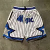Vintage Mens Orlandos 1992-93 Just Don Pocket Shorts Black White Blue Authentic Stitched Retro Classic Mesh Mitchell Ness Bosher