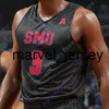 2021 مخصص SMU Mustangs كرة السلة Jersey NCAA College Tyson Jolly Isiaha Mike Feron Hunt Chargois CJ White Emmanuel Bandoumel