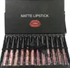 I lager 12 st Matte Liquid Lipstick Kit Long Lasting Lip Gloss Foundation Makeup Set Non-Stick Cup