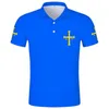 Asturies poloshirt gratis op maat gemaakt Oviedo Gijon poloshirt print vlag woord Mieres Langreo Spanje Spaanse D'asturies kleding 220702