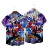 Camisas casuais masculinas Avataro Sentai DonBrothers 3d Summer Tee de manga curta 2022 Cosplay Homens Men Men Streetwear's T-shirtmen's