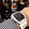 Watches armbandsurdesigner 2022 Mens Automatisk mekanisk klocka White Richa Milles Ceramic Hollow Out Personalized Fashion Luminous Tape