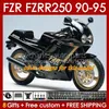 Carrosserie pour YAMAHA FZR250R FZRR FZR 250R 250RR 1990 1991 1992 1993 1994 1995 143No.126 FZR250RR FZR-250R FZR-250 FZR250 FZR 250 R RR 90 91 92 93 94 95 Carénage gris brillant