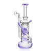 11.3inchs Klein Recycler Oil Rigs Big Glass Bong Hookahs Smoke Glass Pipe Bubbler Dab Water Bongs cigarette With 14mm banger