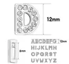 20 sztuk / partia 8mm Full Rhinestones Bling Slide Letter DIY Charms Fit dla 8mm Skórzany Bransoletka Nadgarstek Paski telefoniczne SL0013