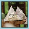 6000Pcs Corn Fiber Tea Bags Pyramid Shape Heat Sealing Filter Teabags Pla Biodegraded Filters 5.8*7Cm Sn2098 Drop Delivery 2021 Coffee Too