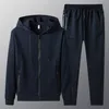 Frühling Herbst Männer Casual Trainingsanzug Zwei Stück Sets Herren Sport Anzug Jacke Hosen Sweatsuit Männlichen Sportswear Hoodies Kleidung 220815