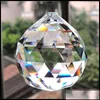 Outras miçangas soltas jóias de jóias claras de 20 mm de cristal pendurado bolas de vidro facetado Prism Candelier pingentes curta otttr
