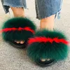 Natural Fur Slippers Women Home Fluffy Slippers House Furry Slides Luxury Summer Flip Flops With Real Fur Wholesale Drop