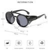 sunglasses Eyecrafters 2021 Vintage Men Steampunk Goggles Sunglasses Women Retro Shades Fashion Leather With Side Shields Round Su255c