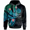 Herrtröjor tröjor tryckt försäljning huva för män federerade tillstånd av mikronesia casual anpassad namn hoodie plumeria blommor stil unise