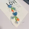 Dangle & Chandelier Red Flower Beaded Earrings 2022 Fashion Crystal Love Net Unique Bow Beautiful FemaleDangle