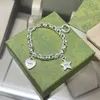 2023 Designer New Fashion jewelry Kmx. Gujia 925 silver love Star female fashion couple letter double Bracelet trend