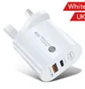 PD12W Mobiltelefonladdare 5V 2.4A Adaptertyp -C PD Dual USB UK Plug