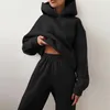 Mens Tracksuits Winter Two Piece Sets Women Tracksuit Oversized Suit Autumn Trouser Suits Female Sweatshirt Solid Sports Hoodie Sportswear 21660