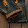 Men's Jeans BARCO Fashion Ripped Holes Hip Hop Men Autumn Cotton Streetwear Vintage Blue Denim Pants Soft Harajuku Black TrousersMen's