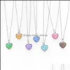 Pendentif Colliers Pendentifs Bijoux Mode Druzy Collier En Acier Inoxydable Gevométrie Résine Pierre Drusy Coeur Pour Les Femmes Drop Delivery 2021 G