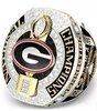 Georgia Bulldogs 2022 Football Championship Pierścień z obudową wyświetlania kolekcjonera rozmiar 11204R