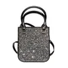 Charmoso strass sacola hangbag crossbody carteira de couro sacos ombro superior designer bolsa brilho noite pochette mochila par278s