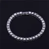 Link Chain 5mm Cubic Zirconia Tennis Bracelet Iced Out Braclet Silver/Gold/Black Hip Hop Wedding Crystal Men Jewelry Present PulserasLink