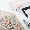 Gift Wrap 6pcs A5 Letter Writing Paper3pcs Pappers kuvertuppsättning Lovely Flower Line Page Literary Style Stationery3678857