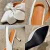 Sandals Green For Women 2022 Ladies Elegant Bow Kitten Heels Designer Pointed Toe Wedding Shoes Female Footwear Zapato De TaconSandals