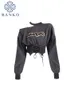 Kvinnors hoodies tröjor Autumn Women Sweatshirt Harajuku Crop Tops Y2K Pullover Egirl Off Axla Clothes Streetwear Clubwear Fashion 230206