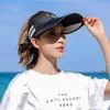 Visors sport vrouwelijke zomer buiten zon hoed rekbare lege topvisor hoeden UV grote rand hatvisors