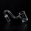 전체 용접 구부러진 목 자동 회 전자 흡연 석영 Banger Beveled Edge Nail 10mm 14mm 18mm Water Bong Glass Pipe Dab Rig