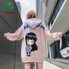 Nouveau dessin animé Anime Fire Shadow Couple Thème Hoodie Mode Hip Hop Sports Hommes et Femmes Ins Loose Trend Versatile Top 201114